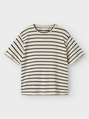 NAME IT KIDS NKFDALLA SS NREG TOP Navy Blazer/BRIGHT WHITE | Freewear NKFDALLA SS NREG TOP - www.freewear.nl - Freewear