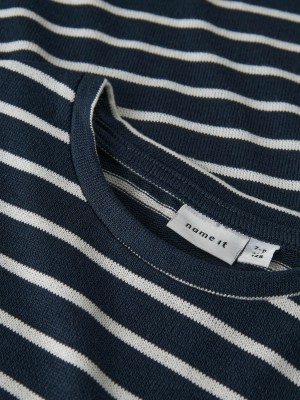 NAME IT KIDS NKFDALLA SS NREG TOP Summer Sand/NAVY BLAZER | Freewear NKFDALLA SS NREG TOP - www.freewear.nl - Freewear