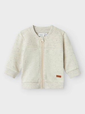 Name It NBMDONALDO SWEAT CARDIGAN Peyote Melange | Freewear NBMDONALDO SWEAT CARDIGAN - www.freewear.nl - Freewear