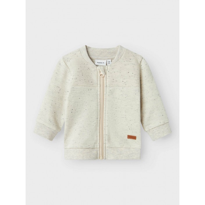 Name It NBMDONALDO SWEAT CARDIGAN Peyote Melange | Freewear NBMDONALDO SWEAT CARDIGAN - www.freewear.nl - Freewear