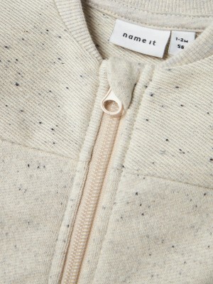 Name It NBMDONALDO SWEAT CARDIGAN Peyote Melange | Freewear NBMDONALDO SWEAT CARDIGAN - www.freewear.nl - Freewear