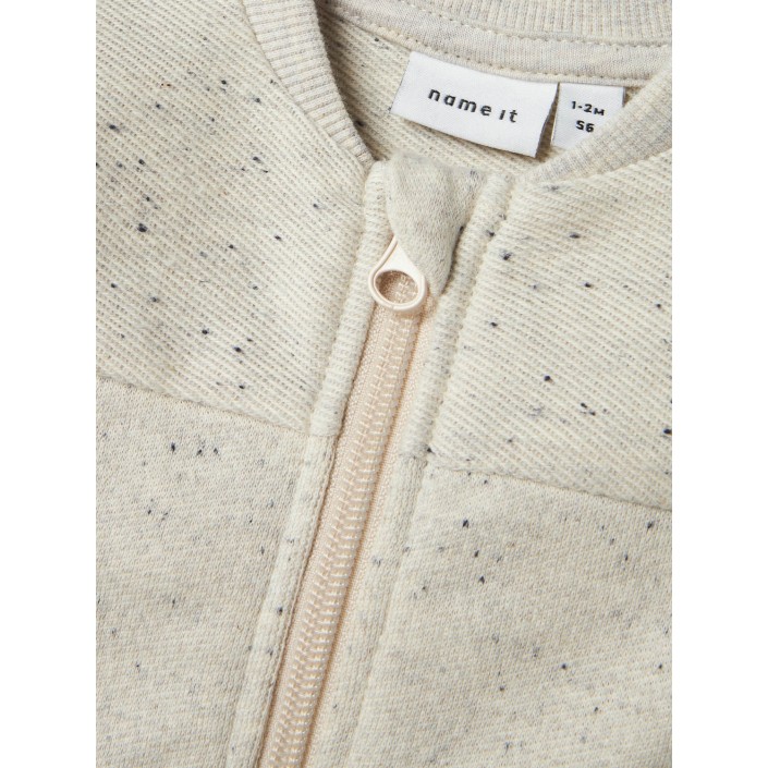 Name It NBMDONALDO SWEAT CARDIGAN Peyote Melange | Freewear NBMDONALDO SWEAT CARDIGAN - www.freewear.nl - Freewear