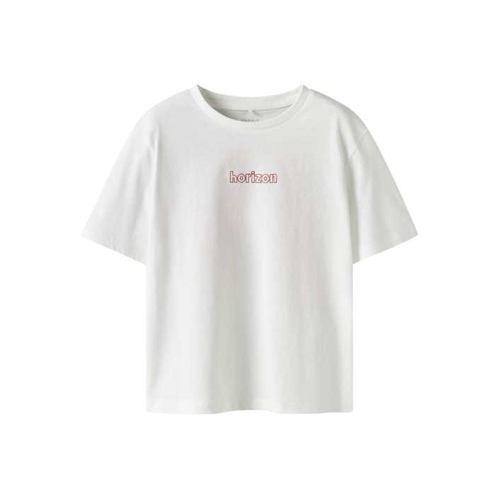 NAME IT KIDS NKFFALAURA SS NREG TOP BOX Bright White/CHINESE RED | Freewear NKFFALAURA SS NREG TOP BOX - www.freewear.nl - Freewear