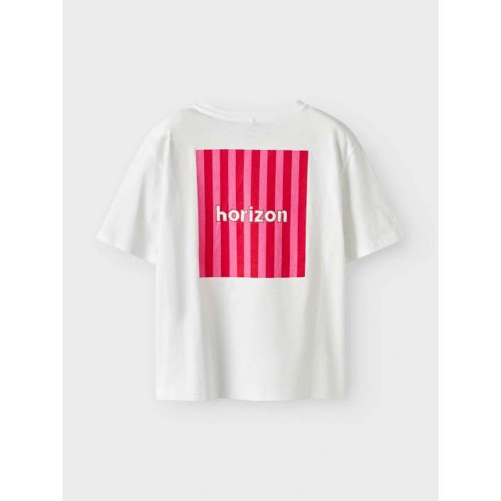 NAME IT KIDS NKFFALAURA SS NREG TOP BOX Bright White/CHINESE RED | Freewear NKFFALAURA SS NREG TOP BOX - www.freewear.nl - Freewear
