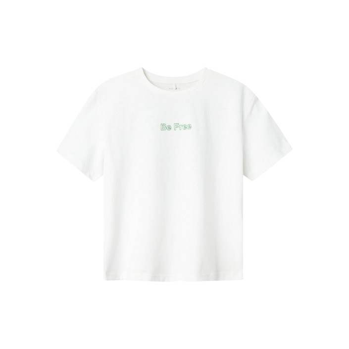 NAME IT KIDS NKFFALAURA SS NREG TOP BOX Bright White/BRIGHT GREEN | Freewear NKFFALAURA SS NREG TOP BOX - www.freewear.nl - Freewear