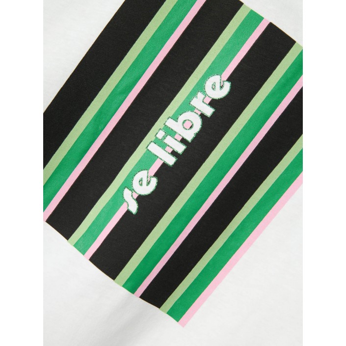 NAME IT KIDS NKFFALAURA SS NREG TOP BOX Bright White/BRIGHT GREEN | Freewear NKFFALAURA SS NREG TOP BOX - www.freewear.nl - Freewear