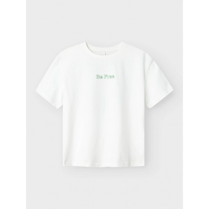 NAME IT KIDS NKFFALAURA SS NREG TOP BOX Bright White/BRIGHT GREEN | Freewear NKFFALAURA SS NREG TOP BOX - www.freewear.nl - Freewear
