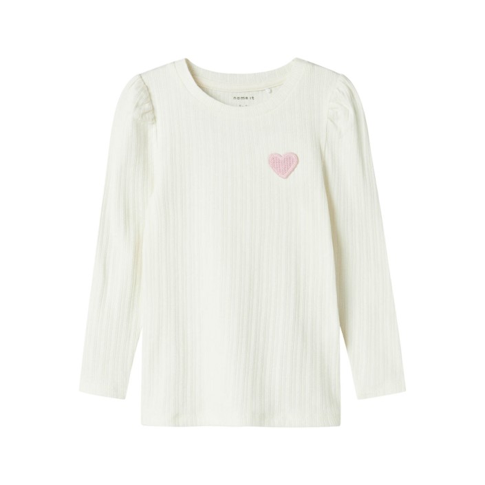 NAME IT MINI NMFDLOVE XSL LS TOP Cloud Dancer | Freewear NMFDLOVE XSL LS TOP - www.freewear.nl - Freewear