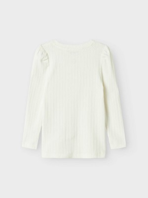 NAME IT MINI NMFDLOVE XSL LS TOP Cloud Dancer | Freewear NMFDLOVE XSL LS TOP - www.freewear.nl - Freewear