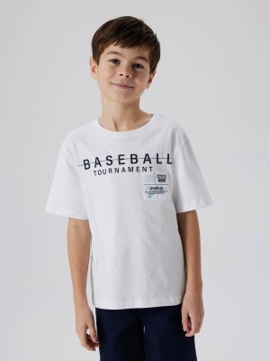 NAME IT KIDS NKMDENNIM SS NREG TOP Bright White | Freewear NKMDENNIM SS NREG TOP - www.freewear.nl - Freewear