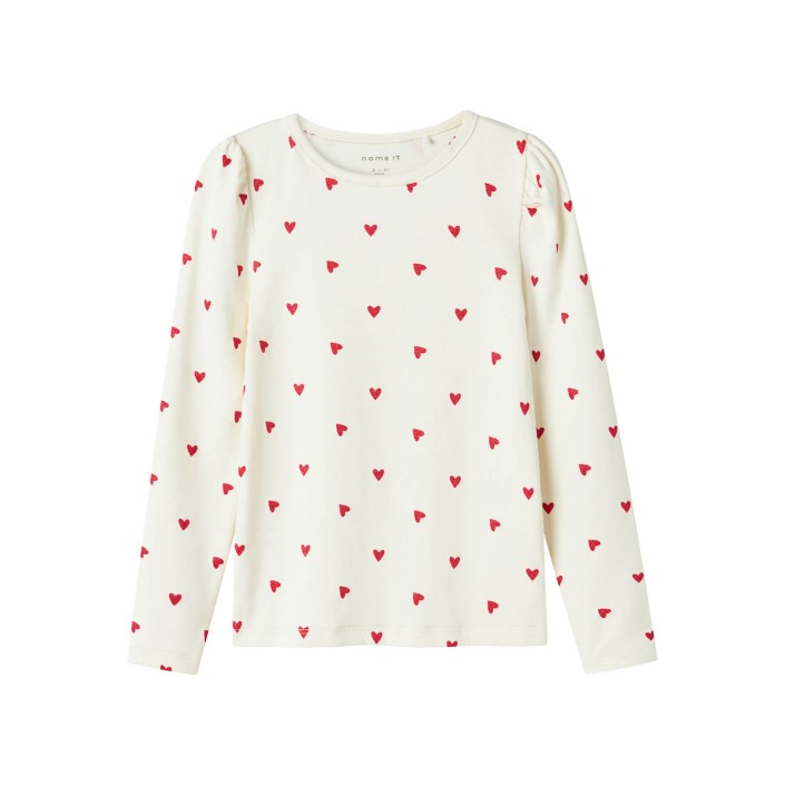 NAME IT MINI NMFDHEART XSL LS TOP Cloud Dancer | Freewear NMFDHEART XSL LS TOP - www.freewear.nl - Freewear