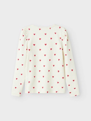 NAME IT MINI NMFDHEART XSL LS TOP Cloud Dancer | Freewear NMFDHEART XSL LS TOP - www.freewear.nl - Freewear
