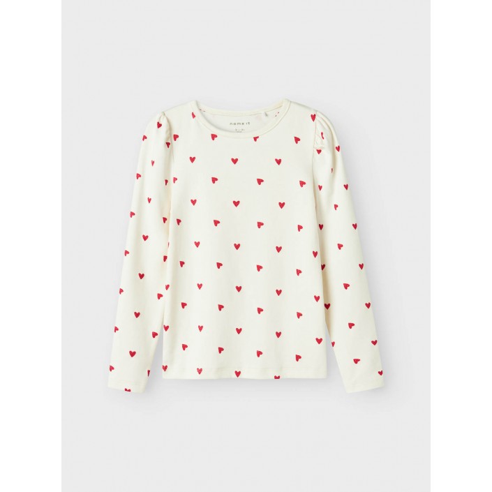 NAME IT MINI NMFDHEART XSL LS TOP Cloud Dancer | Freewear NMFDHEART XSL LS TOP - www.freewear.nl - Freewear