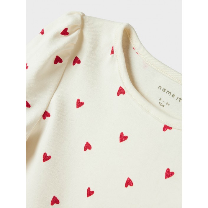 NAME IT MINI NMFDHEART XSL LS TOP Cloud Dancer | Freewear NMFDHEART XSL LS TOP - www.freewear.nl - Freewear