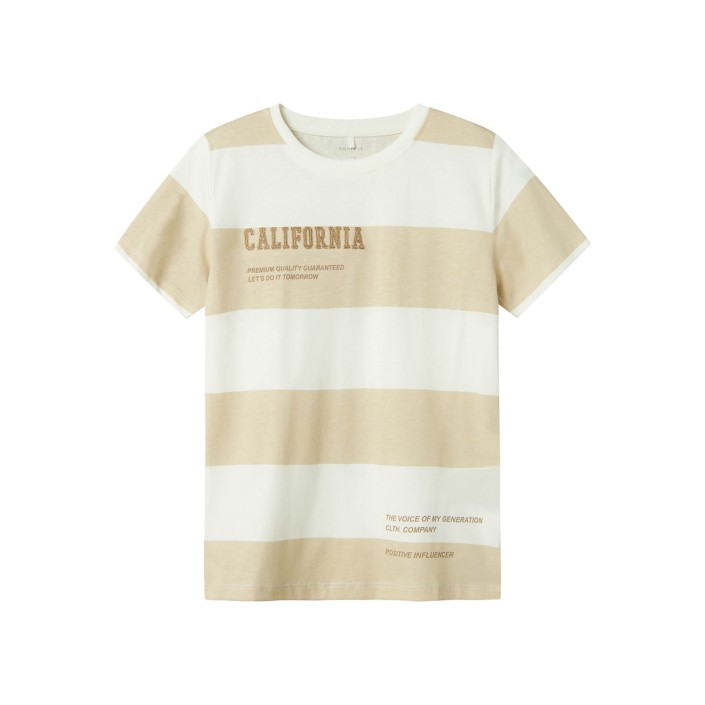 NAME IT KIDS NKMDORIO SS TOP Bright White/PEYOTE | Freewear NKMDORIO SS TOP - www.freewear.nl - Freewear