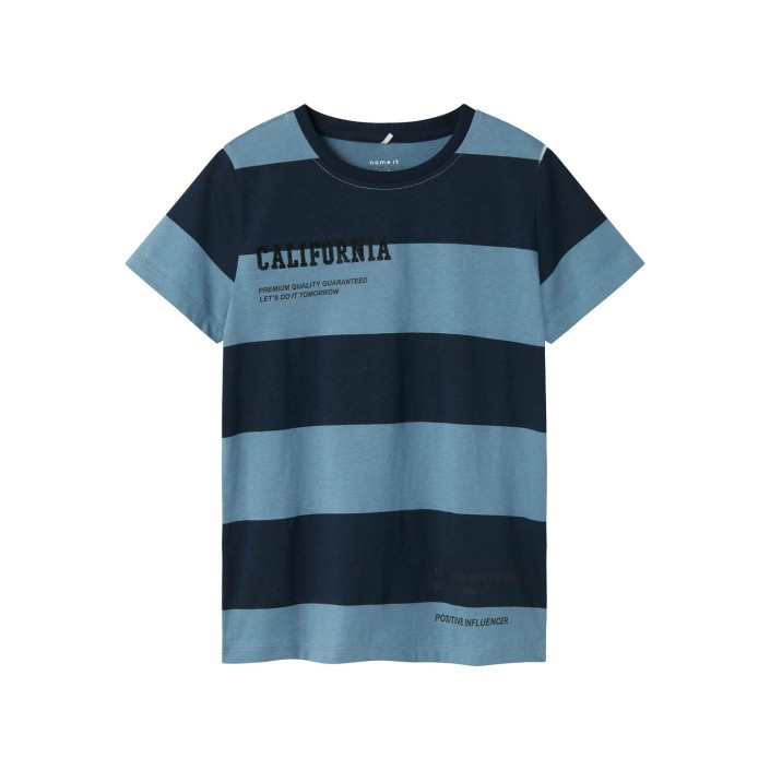 NAME IT KIDS NKMDORIO SS TOP Spring Lake/NAVY BLAZER | Freewear NKMDORIO SS TOP - www.freewear.nl - Freewear