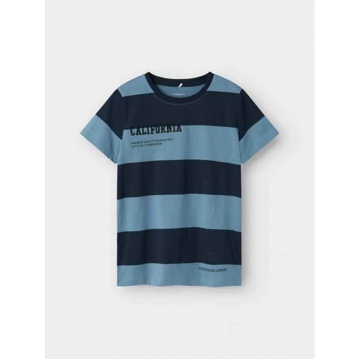 NAME IT KIDS NKMDORIO SS TOP Spring Lake/NAVY BLAZER | Freewear NKMDORIO SS TOP - www.freewear.nl - Freewear