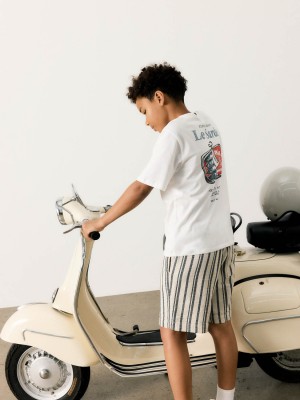 NAME IT KIDS NKMFOND SS NREG TOP BOX Bright White | Freewear NKMFOND SS NREG TOP BOX - www.freewear.nl - Freewear