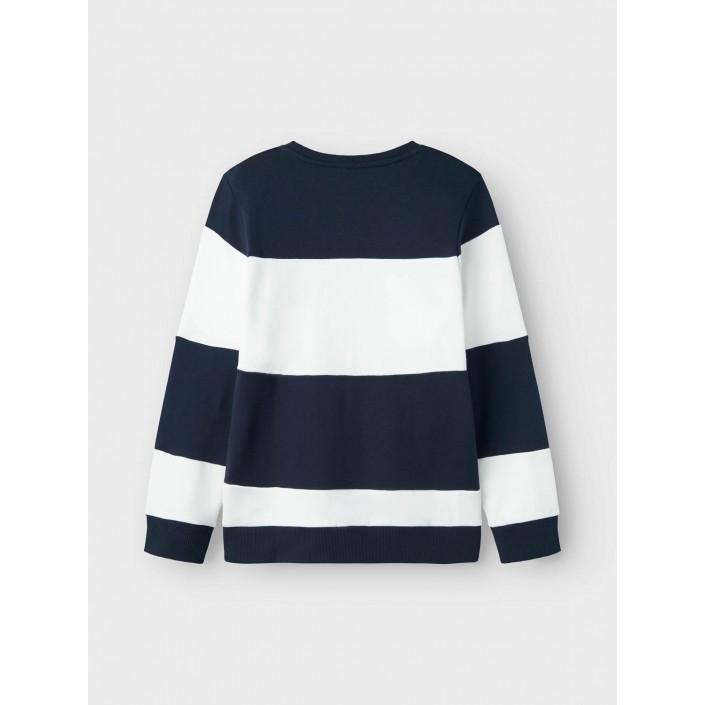 NAME IT KIDS NKMFOLGE LS SWEAT UNB Navy Blazer/BRIGHT WHITE | Freewear NKMFOLGE LS SWEAT UNB - www.freewear.nl - Freewear
