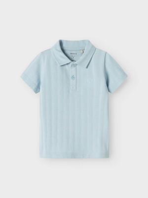 NAME IT MINI NMMFENE SS POLO Celestial Blue | Freewear NMMFENE SS POLO - www.freewear.nl - Freewear