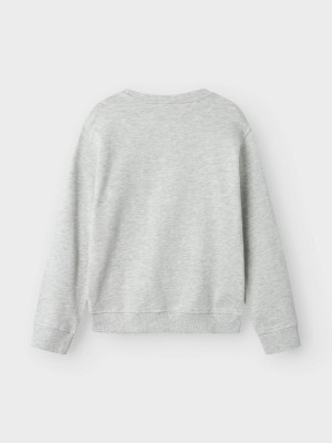 NAME IT KIDS NKMDEMMO LS NREG SWEAT UNB Light Grey Melange | Freewear NKMDEMMO LS NREG SWEAT UNB - www.freewear.nl - Freewear