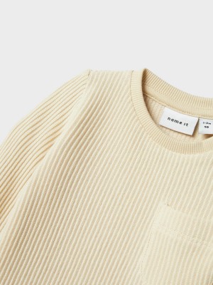 Name It NBNOSUNNY O-NECK Summer Sand | Freewear NBNOSUNNY O-NECK - www.freewear.nl - Freewear