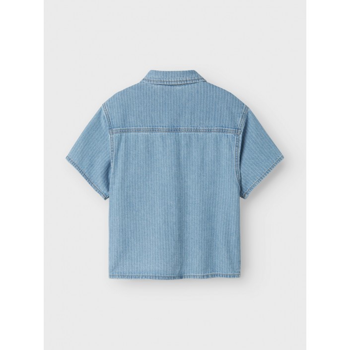 NAME IT KIDS NKMFELIX SS DNM SHIRT 3950-KY H Light Blue Denim/STRIPES | Freewear NKMFELIX SS DNM SHIRT 3950-KY H - www.freewear.nl - Freewear