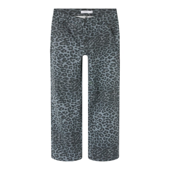 NAME IT KIDS NKFROSE WIDE TWI PANTS 4444-TD O Night Owl/GREY LEOPARD | Freewear NKFROSE WIDE TWI PANTS 4444-TD O - www.freewear.nl - Freewear