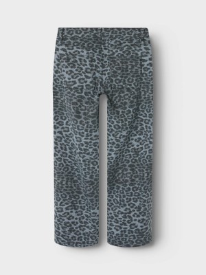 NAME IT KIDS NKFROSE WIDE TWI PANTS 4444-TD O Night Owl/GREY LEOPARD | Freewear NKFROSE WIDE TWI PANTS 4444-TD O - www.freewear.nl - Freewear