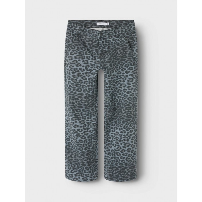 NAME IT KIDS NKFROSE WIDE TWI PANTS 4444-TD O Night Owl/GREY LEOPARD | Freewear NKFROSE WIDE TWI PANTS 4444-TD O - www.freewear.nl - Freewear