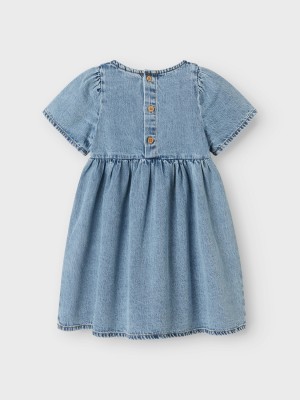 NAME IT MINI NMFGEMMA LOOSE DNM DRESS 4070-OV H Medium Blue Denim | Freewear NMFGEMMA LOOSE DNM DRESS 4070-OV H - www.freewear.nl - Freewear