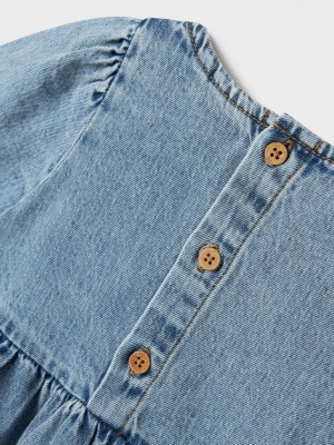 NAME IT MINI NMFGEMMA LOOSE DNM DRESS 4070-OV H Medium Blue Denim | Freewear NMFGEMMA LOOSE DNM DRESS 4070-OV H - www.freewear.nl - Freewear