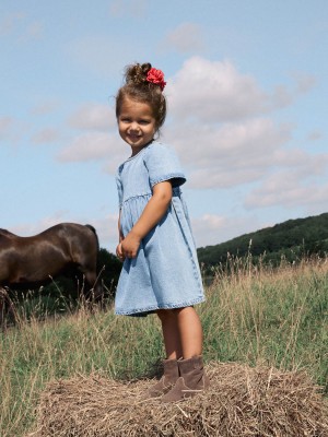 NAME IT MINI NMFGEMMA LOOSE DNM DRESS 4070-OV H Medium Blue Denim | Freewear NMFGEMMA LOOSE DNM DRESS 4070-OV H - www.freewear.nl - Freewear