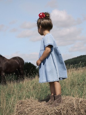 NAME IT MINI NMFGEMMA LOOSE DNM DRESS 4070-OV H Medium Blue Denim | Freewear NMFGEMMA LOOSE DNM DRESS 4070-OV H - www.freewear.nl - Freewear