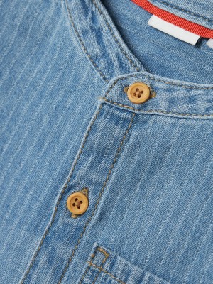 NAME IT MINI NMMFIDO SS DNM SHIRT 3950-KY H Light Blue Denim/STRIPES | Freewear NMMFIDO SS DNM SHIRT 3950-KY H - www.freewear.nl - Freewear
