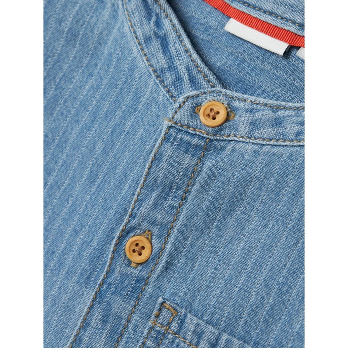 NAME IT MINI NMMFIDO SS DNM SHIRT 3950-KY H Light Blue Denim/STRIPES | Freewear NMMFIDO SS DNM SHIRT 3950-KY H - www.freewear.nl - Freewear