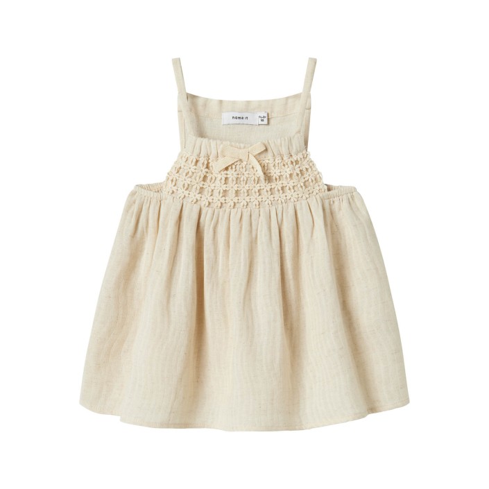 NAME IT MINI NMFJATTI STRAP TOP Bleached Sand | Freewear NMFJATTI STRAP TOP - www.freewear.nl - Freewear
