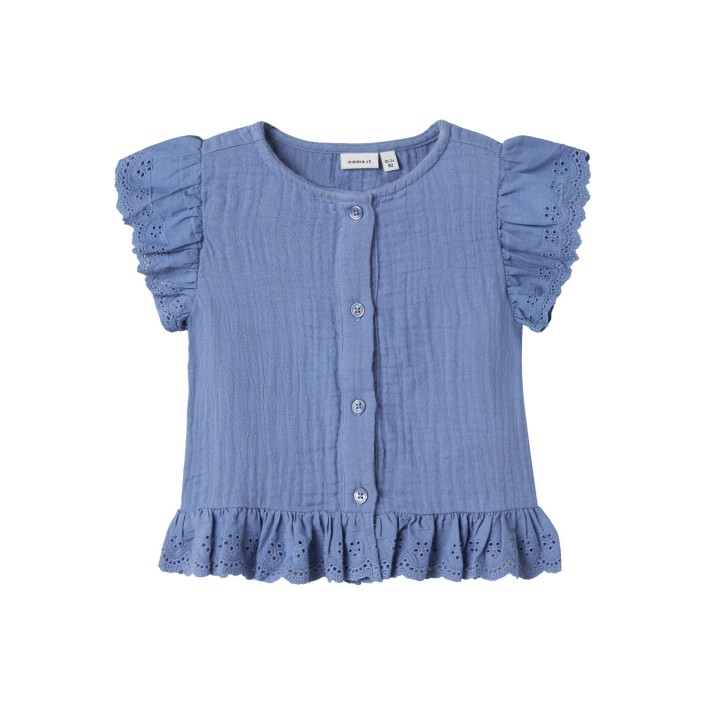 NAME IT MINI NMFHAKKI CAPSL SHIRT Bleached Denim | Freewear NMFHAKKI CAPSL SHIRT - www.freewear.nl - Freewear