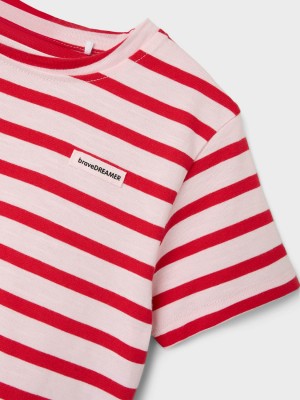 NAME IT MINI NMFDRIBE NREG SS TOP Ballerina/Chinese Red | Freewear NMFDRIBE NREG SS TOP - www.freewear.nl - Freewear