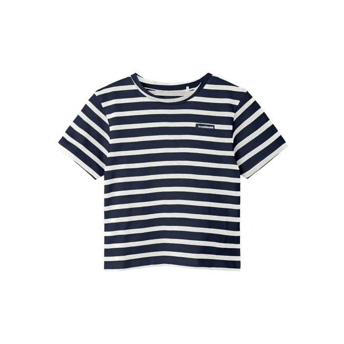 NAME IT MINI NMFDRIBE NREG SS TOP Navy Blazer/Cloud Dancer | Freewear NMFDRIBE NREG SS TOP - www.freewear.nl - Freewear