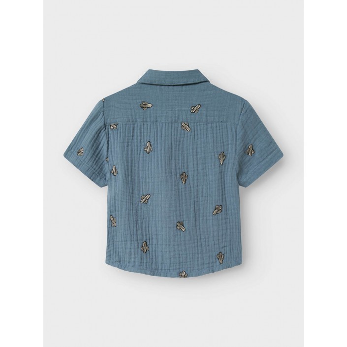 NAME IT MINI NMMJOSHUA NREG SS SHIRT Blue Mirage | Freewear NMMJOSHUA NREG SS SHIRT - www.freewear.nl - Freewear