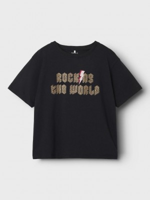NAME IT KIDS NKFNOLLA SS NREG TOP Black | Freewear NKFNOLLA SS NREG TOP - www.freewear.nl - Freewear