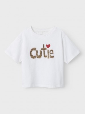 NAME IT MINI NMFNOLLA SS NREG TOP Bright White | Freewear NMFNOLLA SS NREG TOP - www.freewear.nl - Freewear