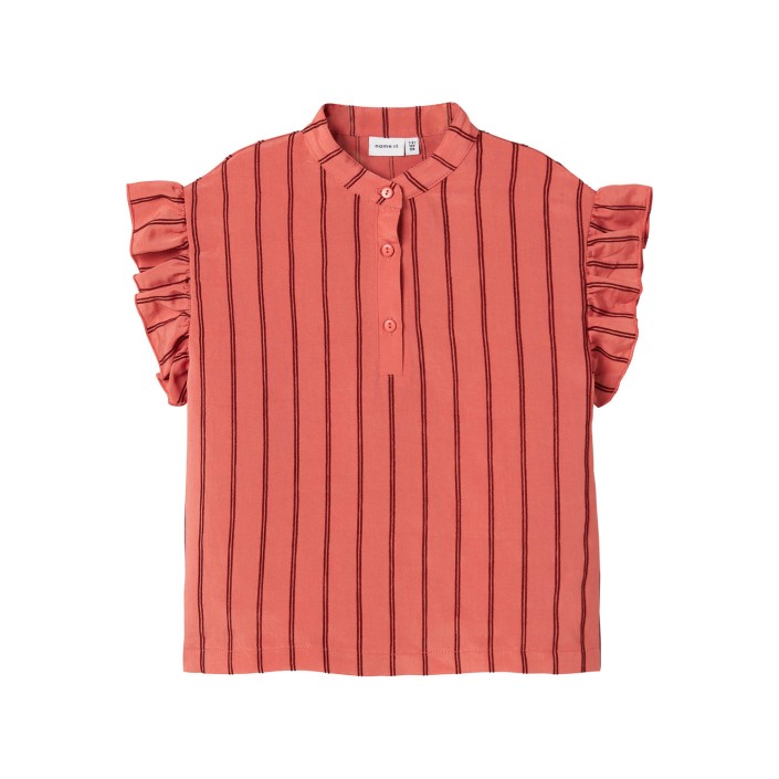 NAME IT KIDS NKFHEIK SL TOP Spiced Coral/MADDER BROWN | Freewear NKFHEIK SL TOP - www.freewear.nl - Freewear