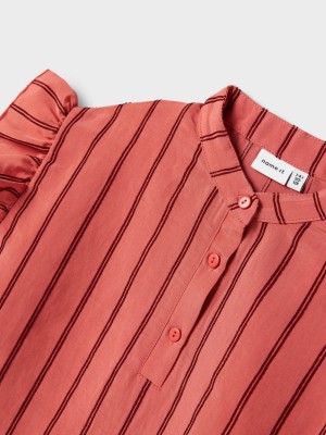 NAME IT KIDS NKFHEIK SL TOP Spiced Coral/MADDER BROWN | Freewear NKFHEIK SL TOP - www.freewear.nl - Freewear