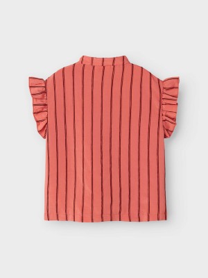 NAME IT KIDS NKFHEIK SL TOP Spiced Coral/MADDER BROWN | Freewear NKFHEIK SL TOP - www.freewear.nl - Freewear