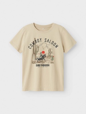 NAME IT KIDS NKMHALDI SS TOP BOX Peyote | Freewear NKMHALDI SS TOP BOX - www.freewear.nl - Freewear