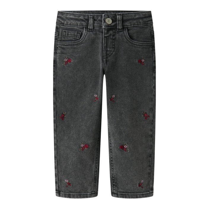 NAME IT MINI NMFBELLA MOM EMB JEANS 1224-FR NOOS Medium Grey Denim/FLOWER EMB | Freewear NMFBELLA MOM EMB JEANS 1224-FR NOOS - www.freewear.nl - Freewear