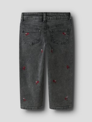 NAME IT MINI NMFBELLA MOM EMB JEANS 1224-FR NOOS Medium Grey Denim/FLOWER EMB | Freewear NMFBELLA MOM EMB JEANS 1224-FR NOOS - www.freewear.nl - Freewear