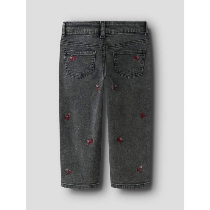 NAME IT MINI NMFBELLA MOM EMB JEANS 1224-FR NOOS Medium Grey Denim/FLOWER EMB | Freewear NMFBELLA MOM EMB JEANS 1224-FR NOOS - www.freewear.nl - Freewear